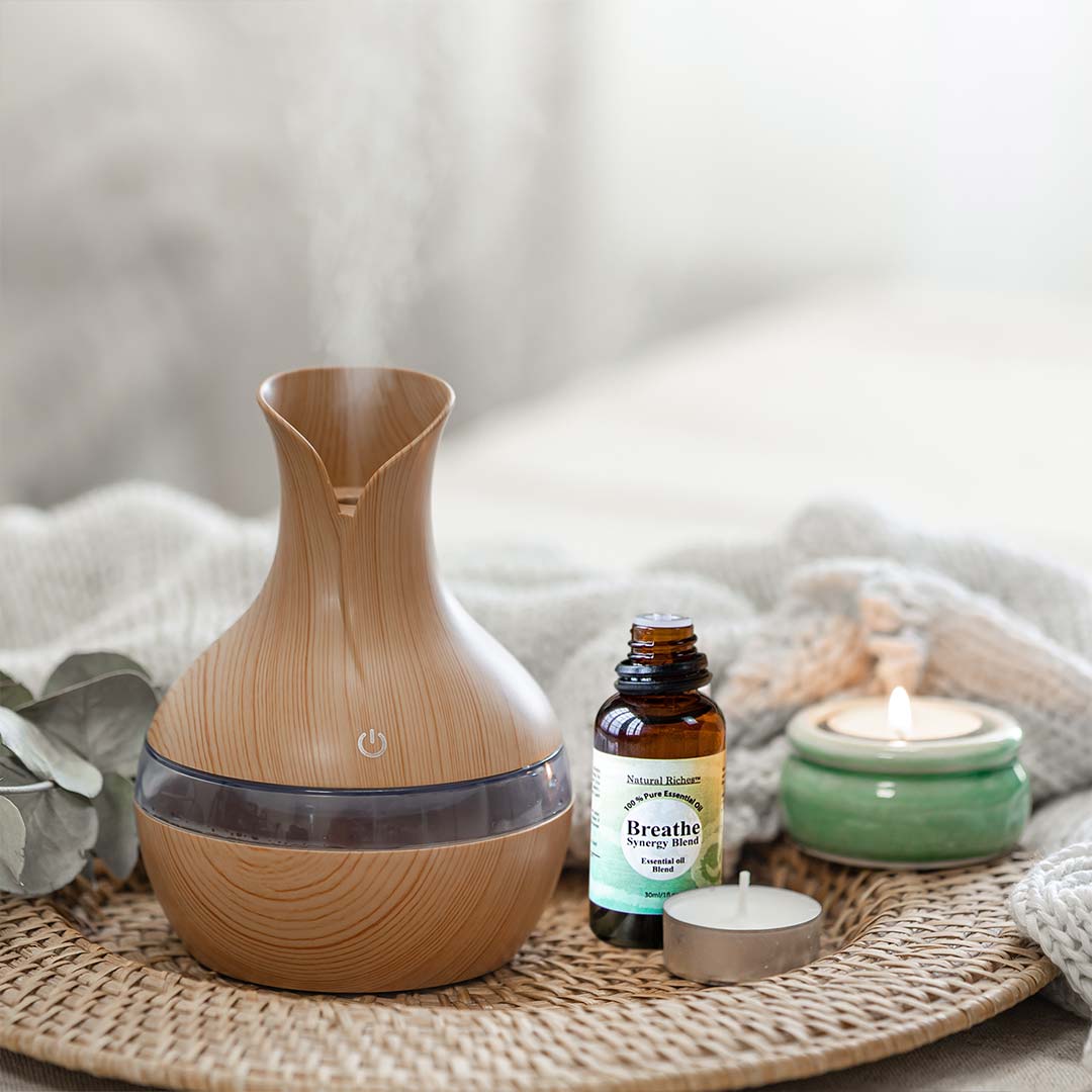 Breathe Essential Oil Blend with diffuser