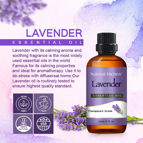 4 - Organic Lavender Essential Oil .5 oz - Royal Beauty Treatments