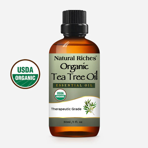 Plant Therapy Organic Tea Tree Oil (Melaleuca) 100% Pure, USDA Certified  Organic, Undiluted, Natural Aromatherapy, Therapeutic Grade 30 mL (1 oz) 