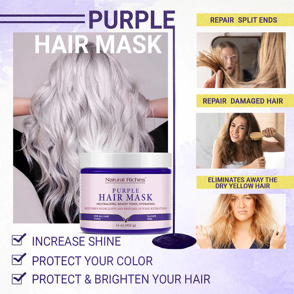 Wedge Ælte Leeds Purple Hair Mask - Remove Yellow and Brassy Tones