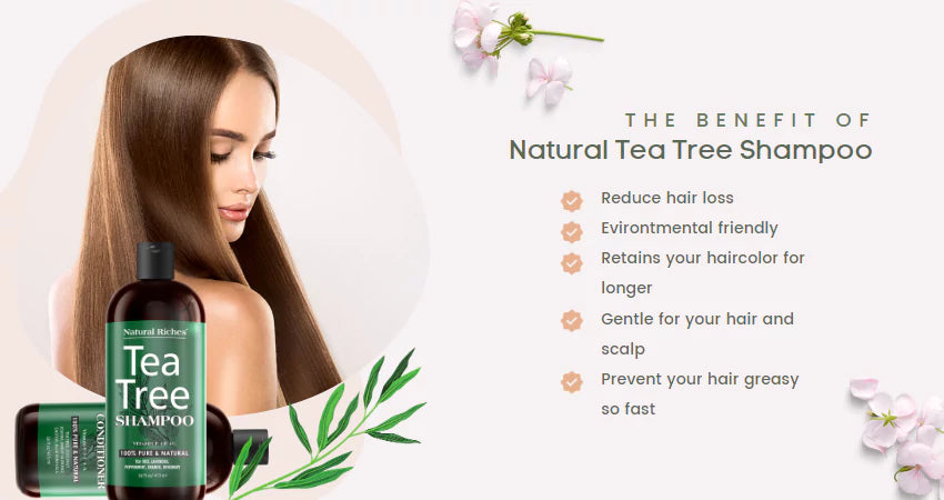 Tea tree shampoo benefits for hair by natural riches