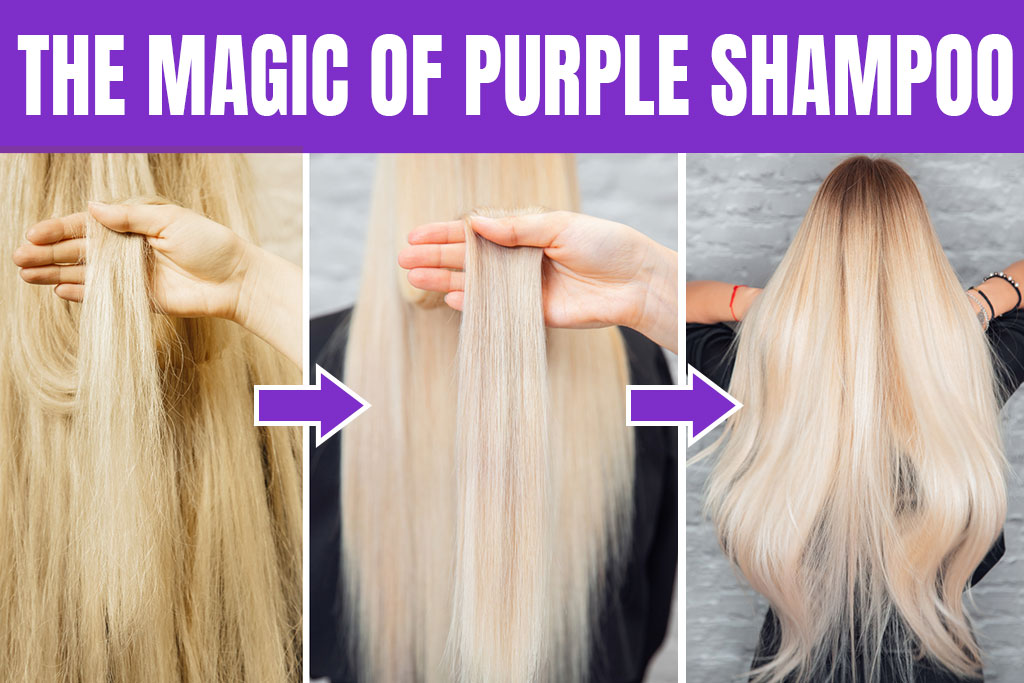 Purple shampoo and conditioner for blonde hair