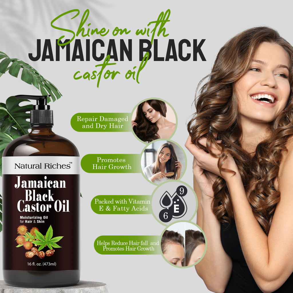 Jamaican Black Castor Oil Glass Bottle