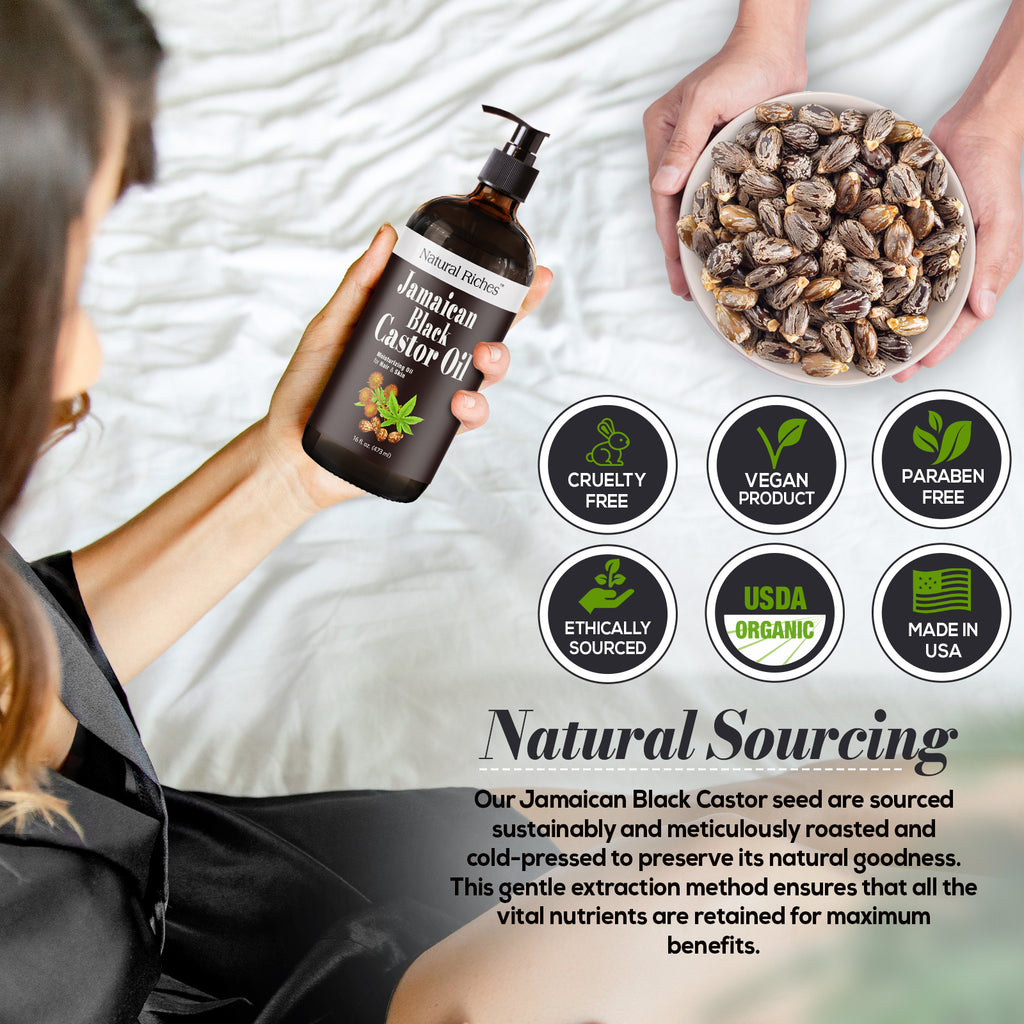 Jamaican Black Castor Oil Glass Bottle