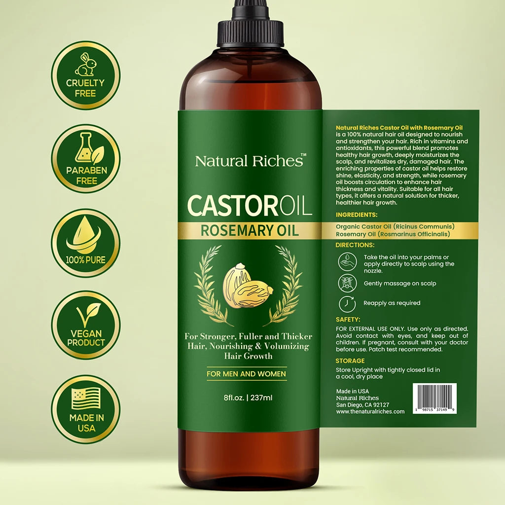 Castor Oil with Rosemary Hair Oil