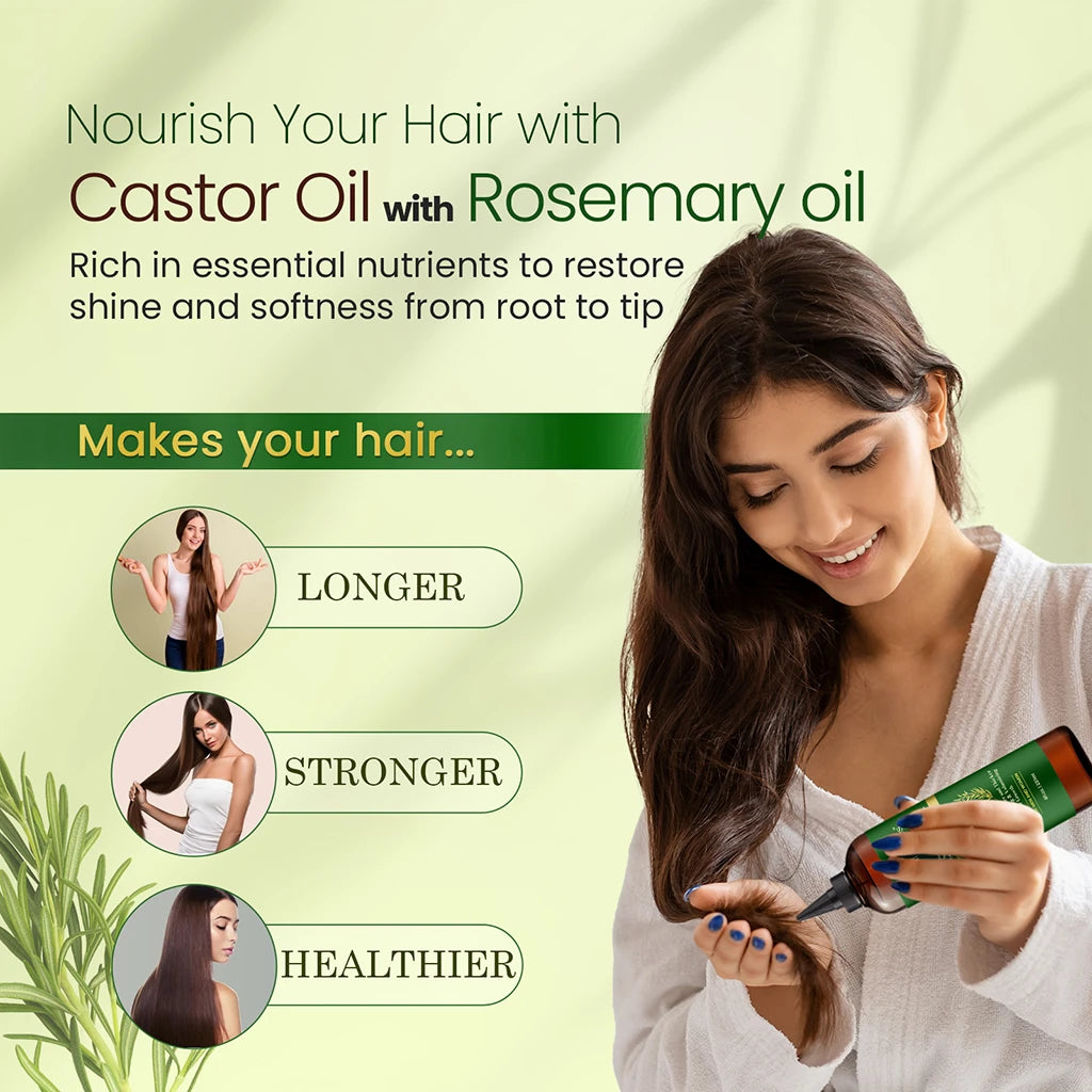 Castor Oil with Rosemary Hair Oil
