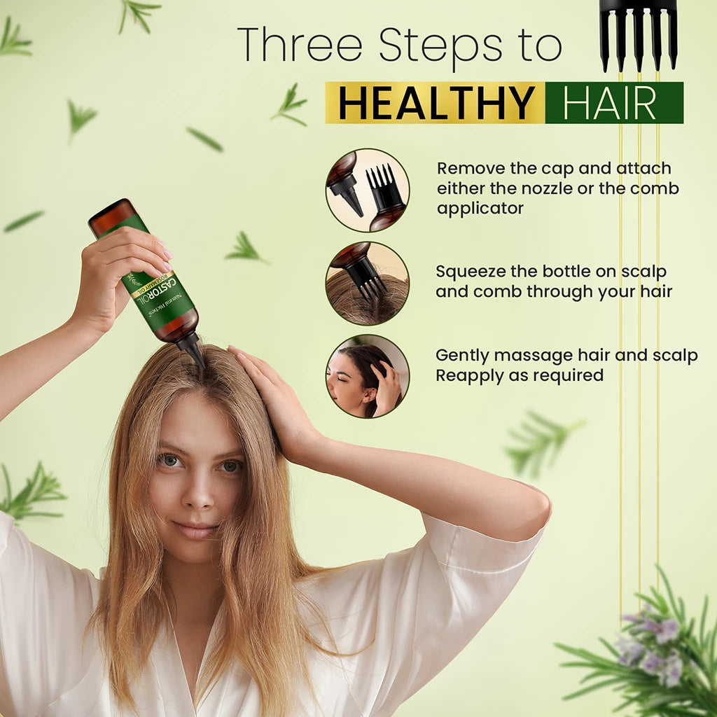 Castor Oil with Rosemary Hair Oil