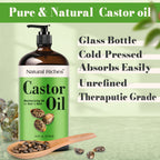 Castor Oil Cold pressed Glass Bottle