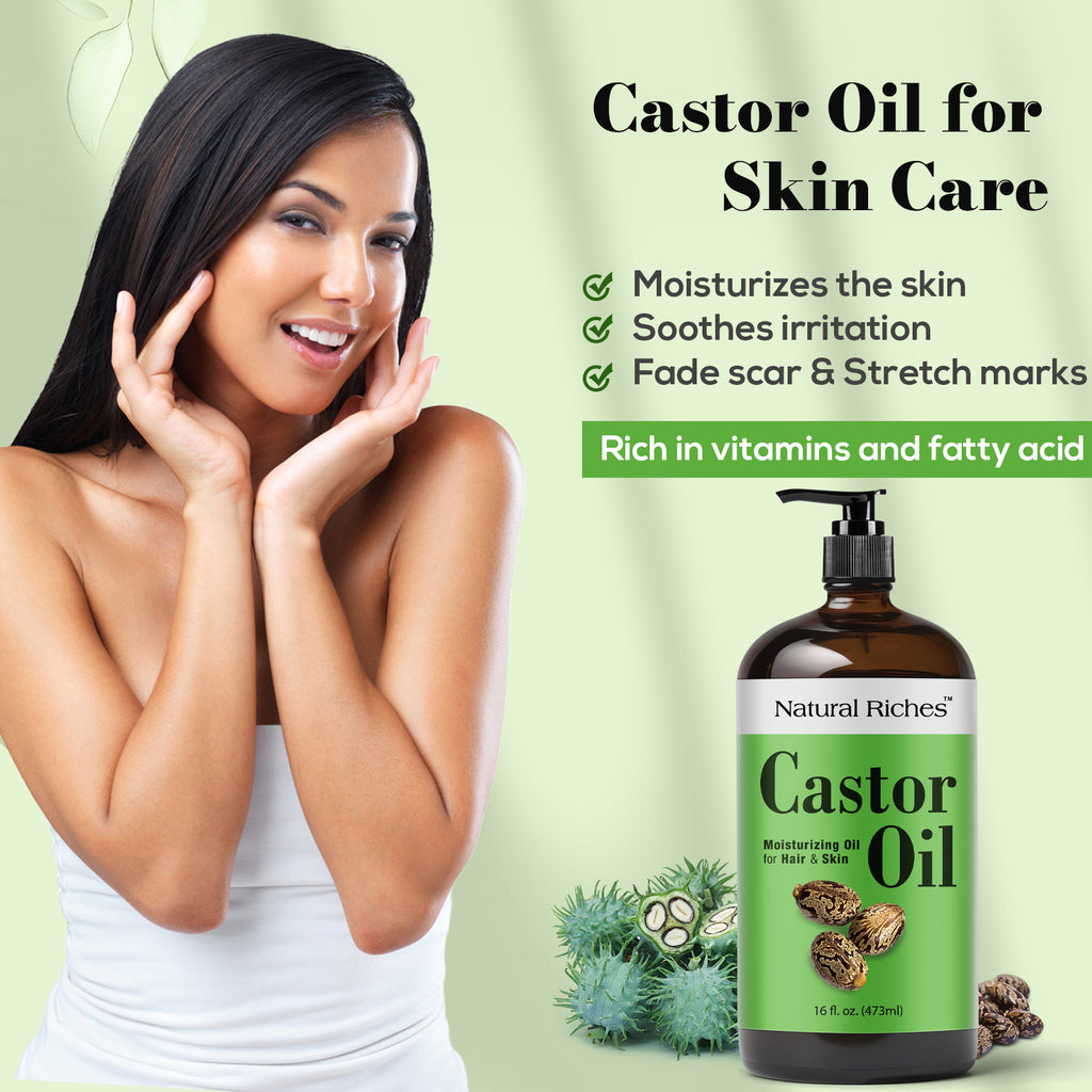 Castor Oil Cold pressed Glass Bottle