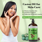 Castor Oil Cold pressed Glass Bottle