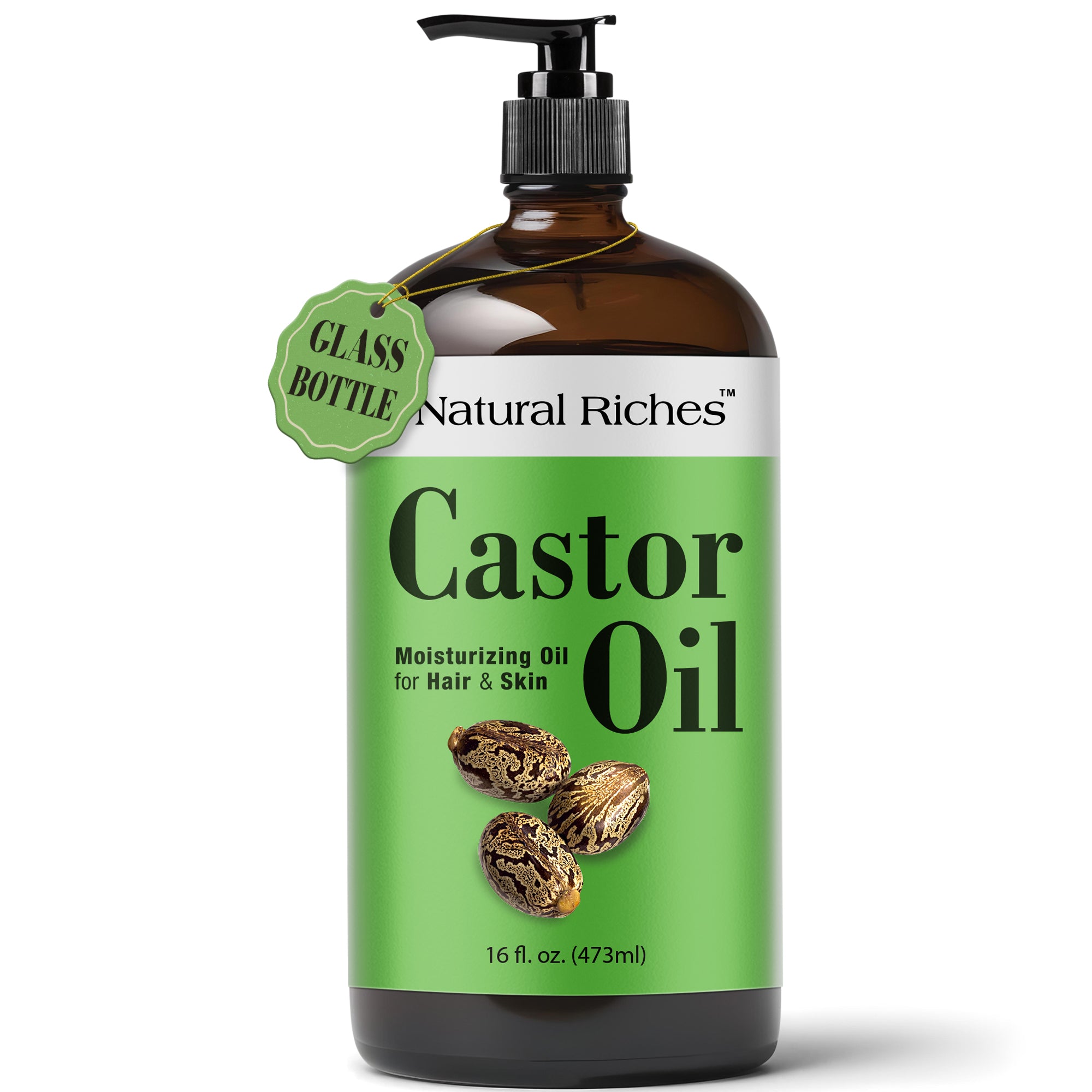 Castor Oil Cold pressed Glass Bottle