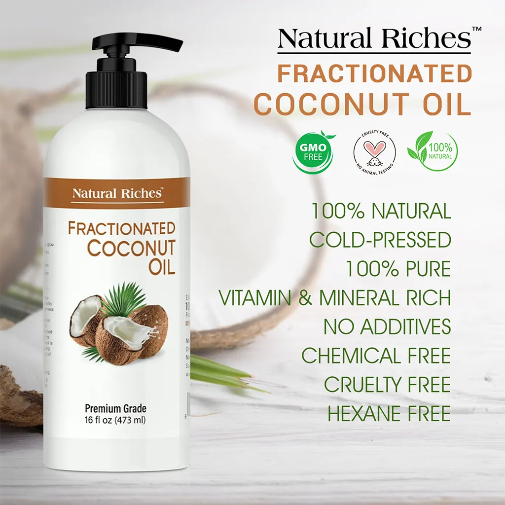 Natural Riches Fractionated Coconut Oil for hair and skin