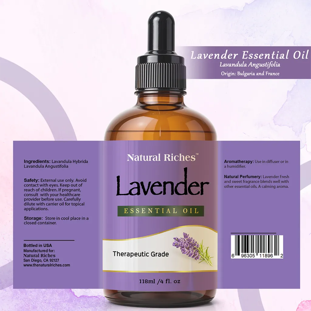 Natural Riches Lavender Essential Oil Therapeutic grade