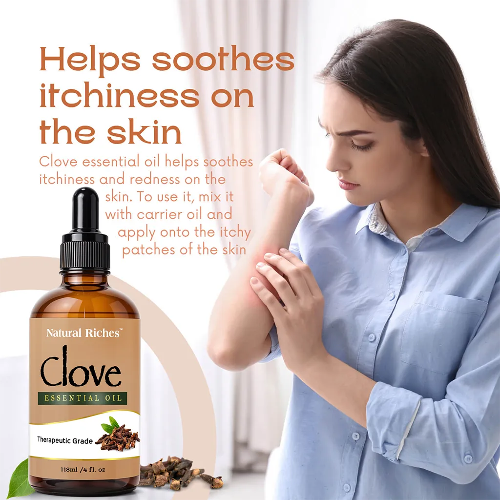 Pure Clove extract essential oil by Natural Riches
