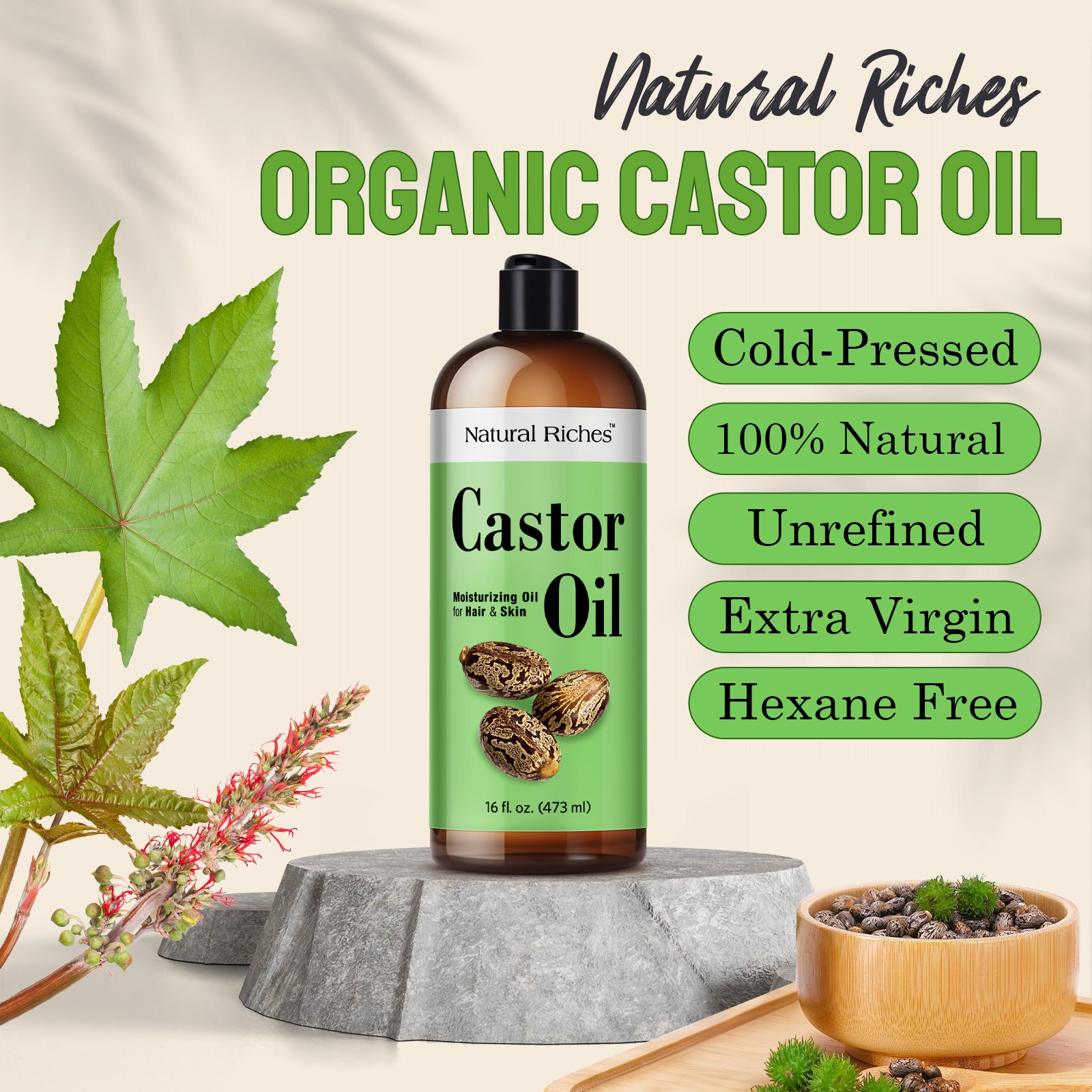 Pure Castor Oil for Hair
