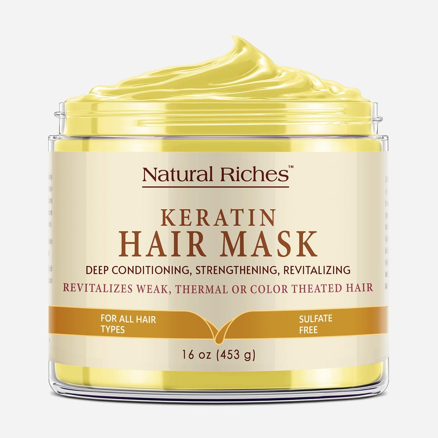Keratin Hair Mask Deep Conditioner –16 oz