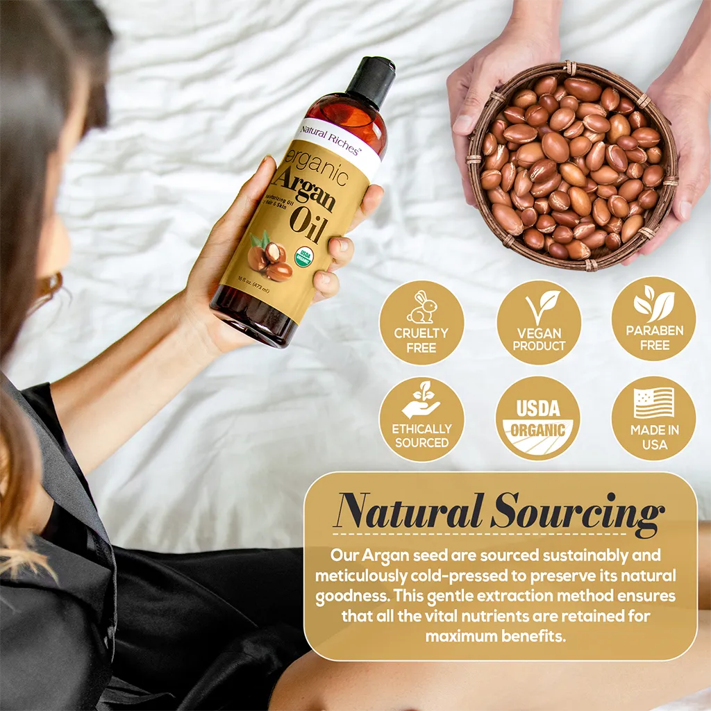 Natural Riches Organic Argan Oil of Morocco for skin and hair care