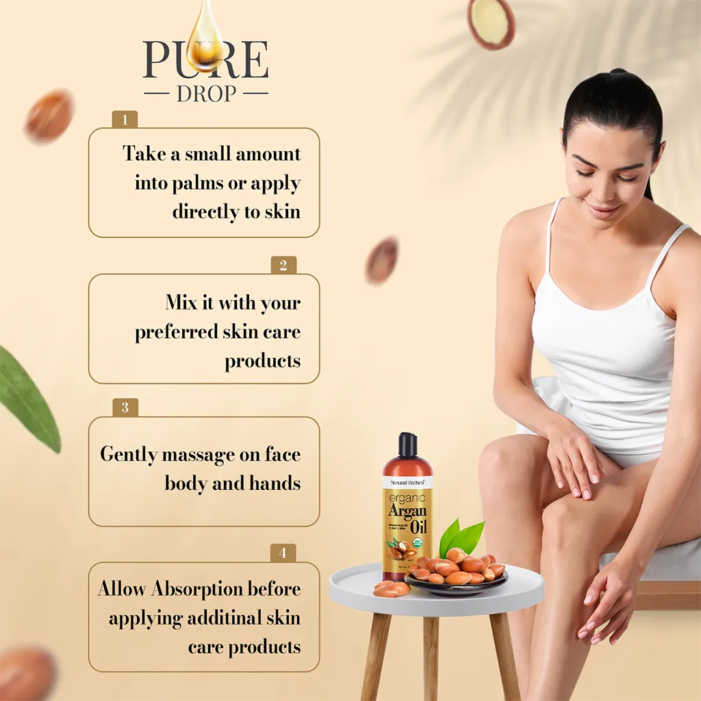 Natural Riches Organic Argan Oil of Morocco for skin and hair care