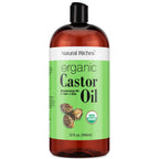 Pure Organic Castor oil for hair and skin by natural riches 32 fl oz