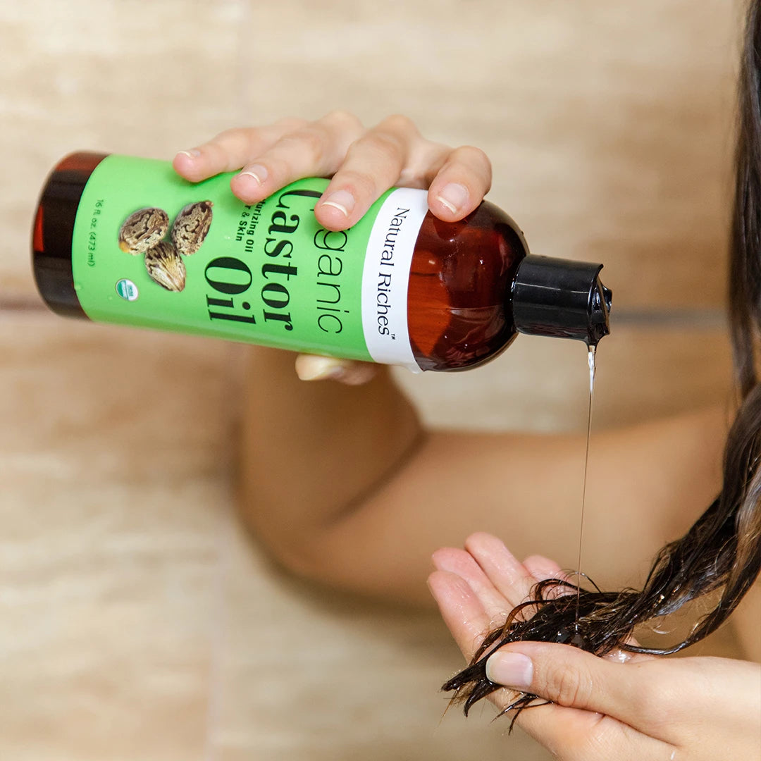 Pure Organic Castor oil for hair and skin by natural riches