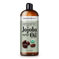 Natural Riches Organic Jojoba Oil, Pure Moisturizing Oil for Face, Hair, Skin &amp; Nails Cold Pressed Hexane Free