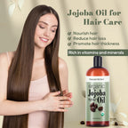 Natural Riches Organic Jojoba Oil, Pure Moisturizing Oil for Face, Hair, Skin &amp; Nails Cold Pressed Hexane Free