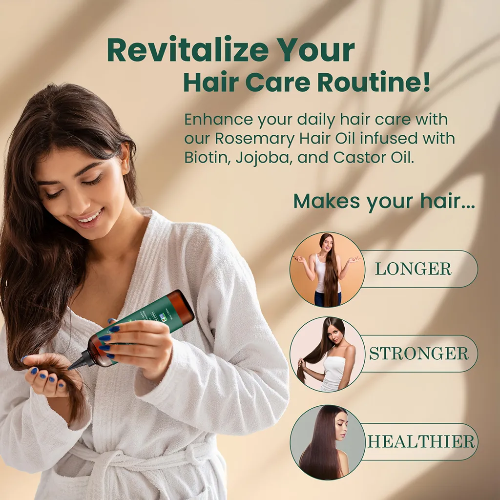 Rosemary Hair Growth Oil with Biotin, Jojoba and Castor Oil