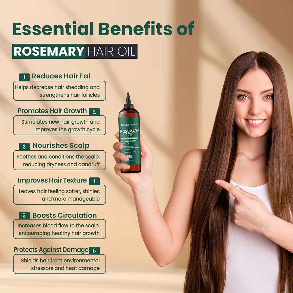 Rosemary Hair Growth Oil with Biotin, Jojoba and Castor Oil