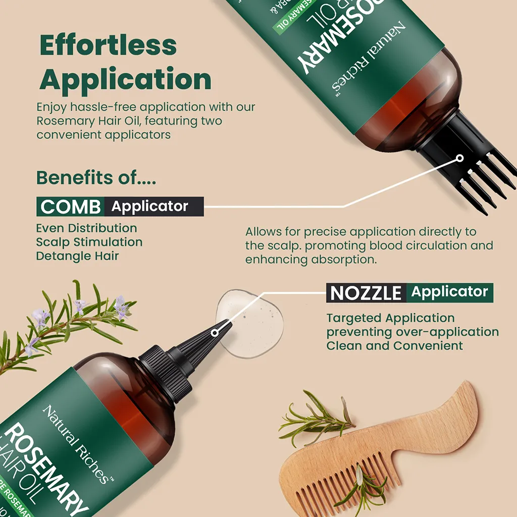 Rosemary Hair Growth Oil with Biotin, Jojoba and Castor Oil
