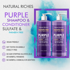 Natural Riches Sulfate Free Purple shampoo and conditioner for blonde and silver hair