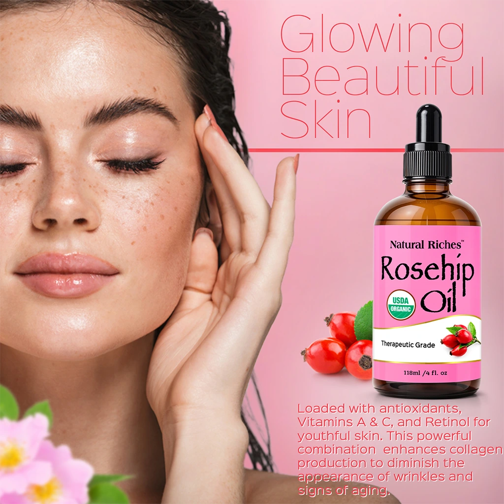 Natural Riches Rosehip Oil for beautiful skin and face care