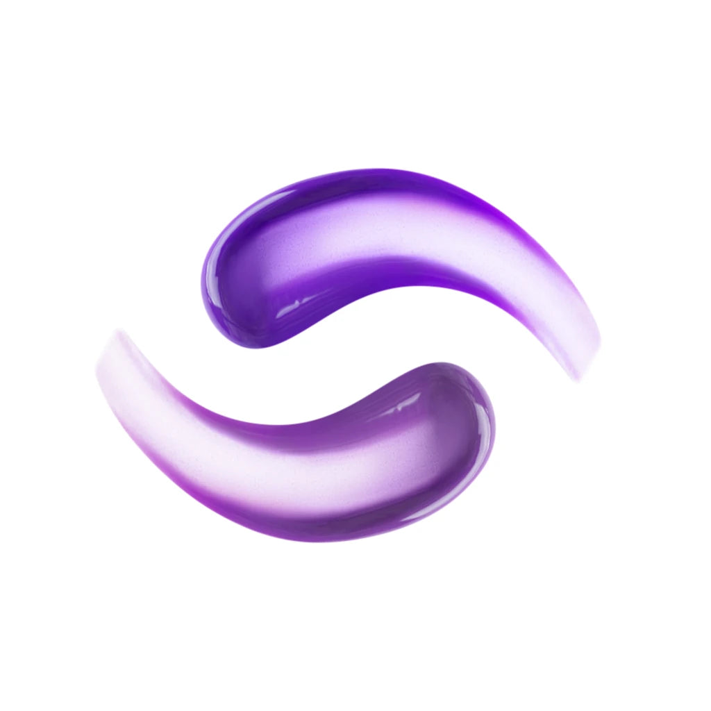 Purple liquid swirl on a white background