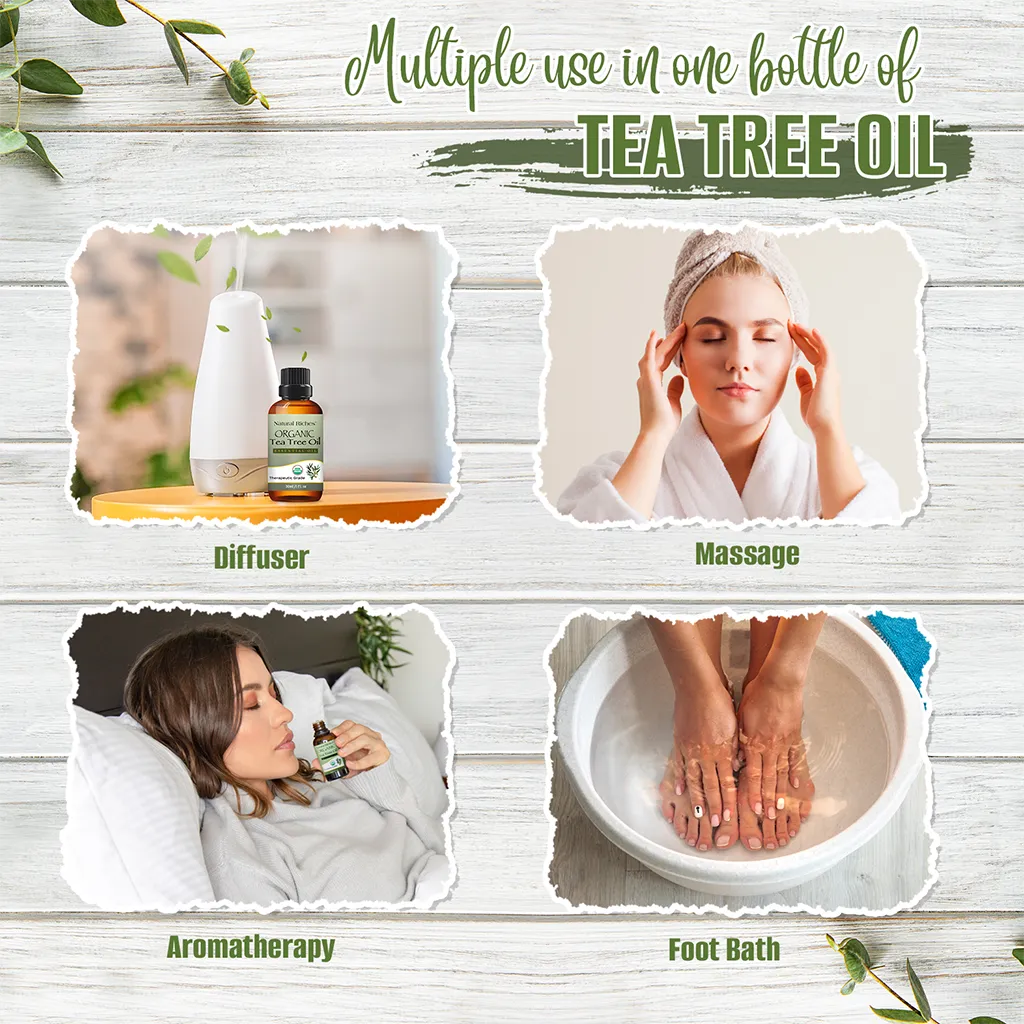 Natural Riche Pure Tea Tree Essential Oil Therapeutic Grade