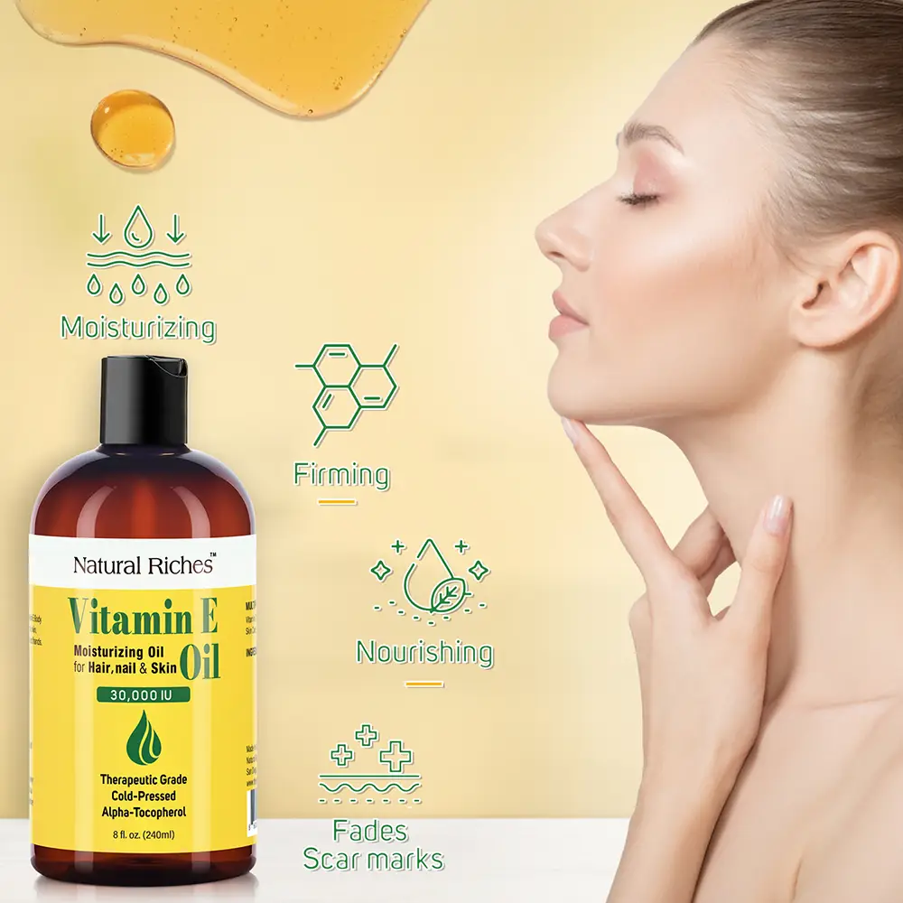 Natural Riches Vitamin E Oil for Hair, skin and Nail care 100% Pure and Natural 