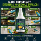 Five Guards multi-surface degreaser for stovetops, ovens, range hoods, countertops, cabinets, and floors