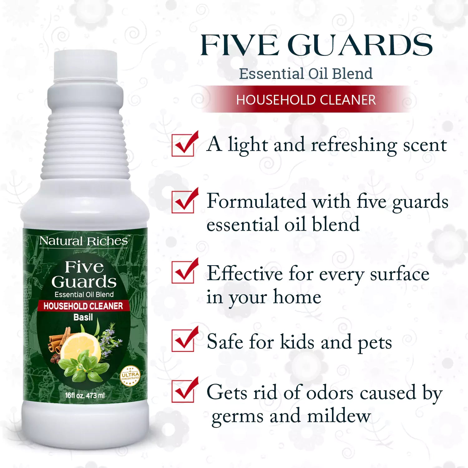 Five Guards Household Cleaner with Basil