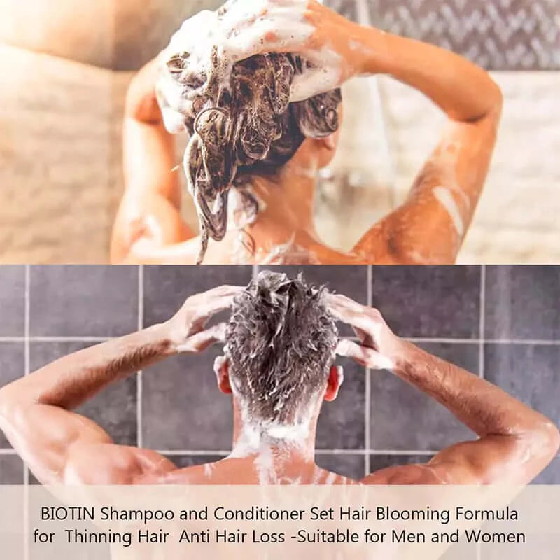 Biotin shampoo and conditioner set