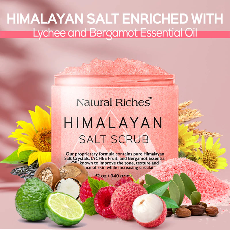 Himalayan salt lychee scrub by natural riches