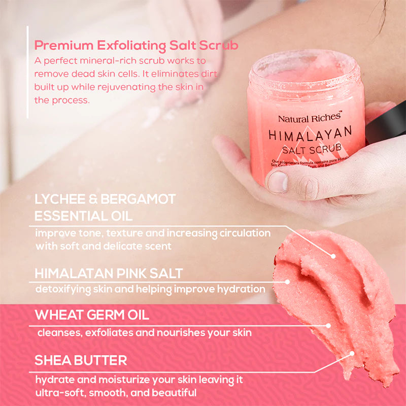Himalayan salt lychee scrub by natural riches