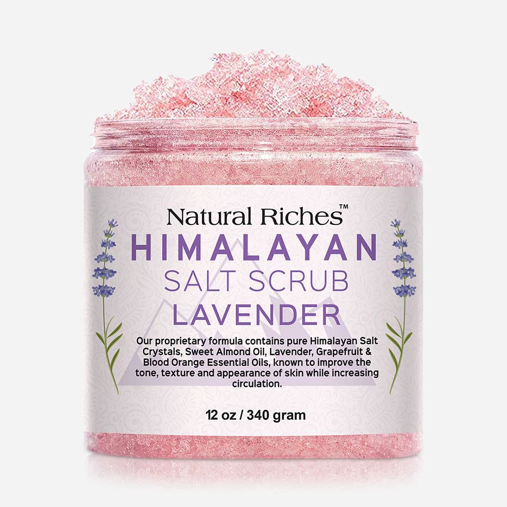 Himalayan Salt Exfoliating Body Scrub with Lavender Natural Riches