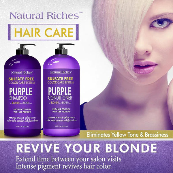 Purple Shampoo and Conditioner Set Natural Riches