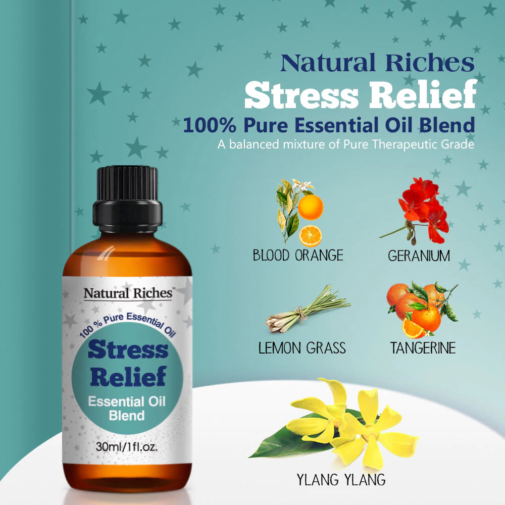 Stress Relief Essential Oils Synergy Blend Natural Riches